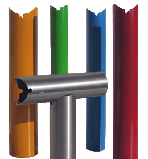 tubes grugés, avec gorge d'évacuation du bain de zingage